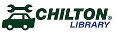 Chilton Library logo with image of a car and wrench.