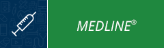 Medline logo with icon of a syringe