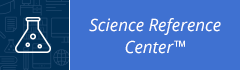 Science reference center icon outline of a human head with brain