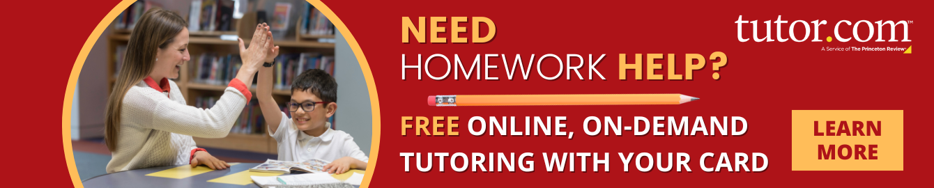 Need Free Homework Help? Try Tutor.com from Falls Library