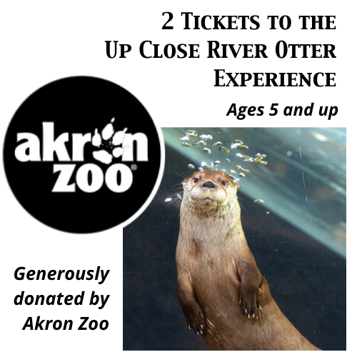 Image of a river otter and the Akron Zoo logo.